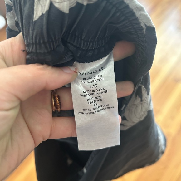 Vince 100% Silk Floral Sleeveless Jumpsuit in Navy - Picture 6 of 10